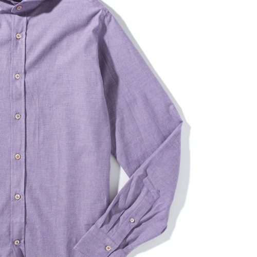 axels gp stanovoy solid brushed cotton shirt in purple mens shirts axels vail 40526942896362