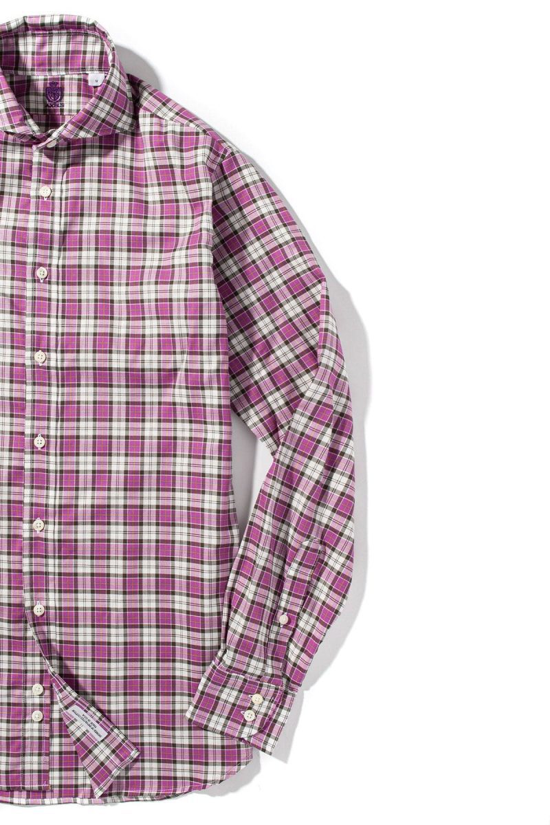 axels is lacoss cotton shirt in purple and white mens shirts axels vail 40235977212138