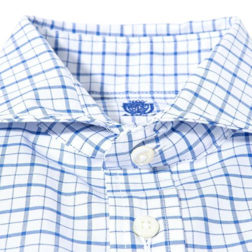 axels is panamera cotton check shirt in blue mens shirts axels vail 39401823437034