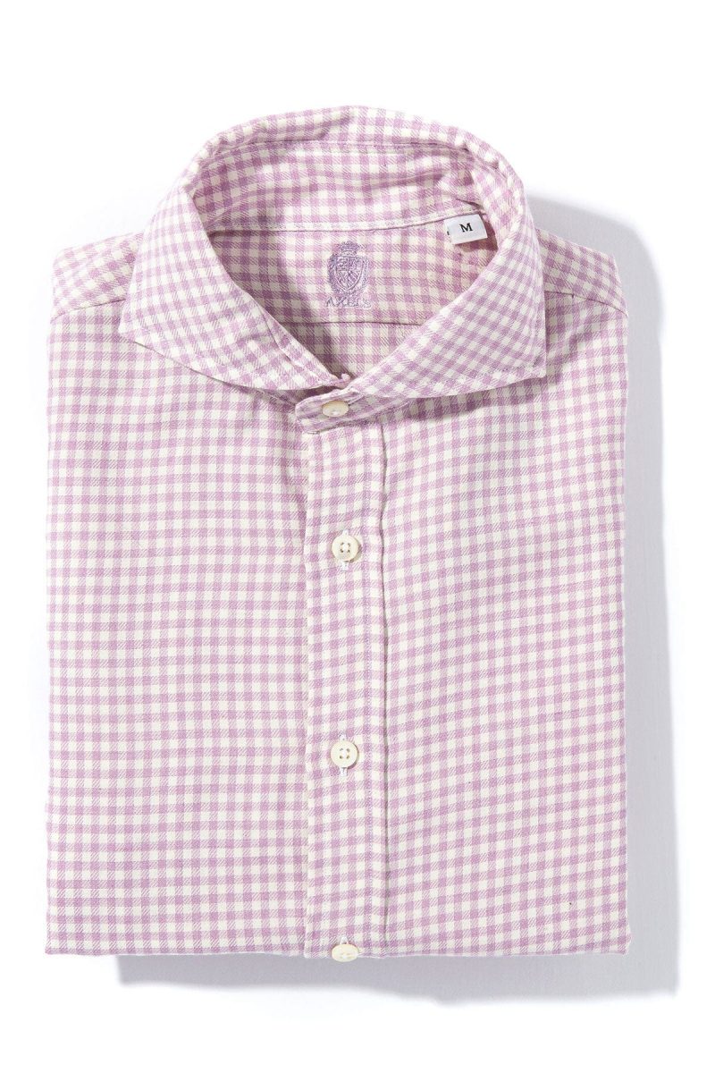 axels is targa cotton cashmere shirt in purple mens shirts axels vail 39543748690154