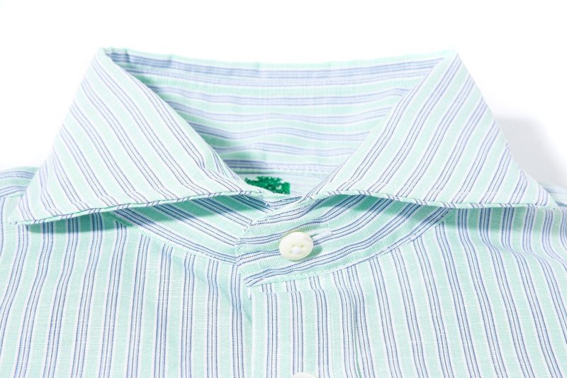 axels is taycan cotton linen shirt in green mens shirts axels vail 39391291539690