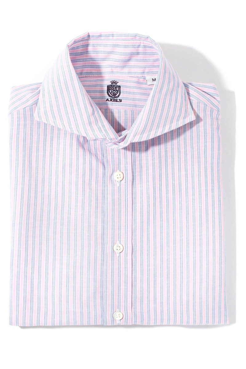 axels is taycan cotton linen shirt in pink mens shirts axels vail 39401824911594