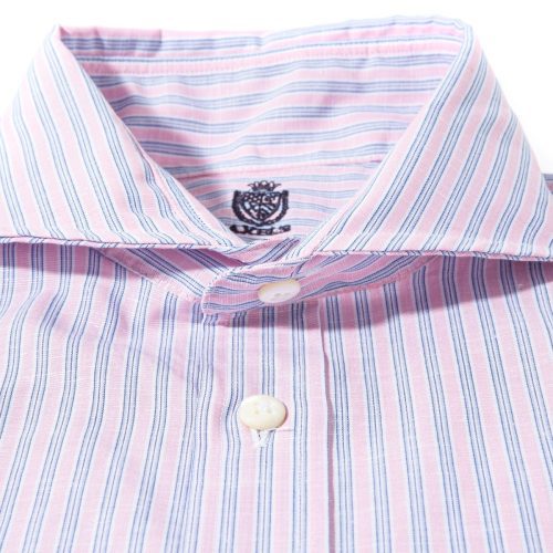 axels is taycan cotton linen shirt in pink mens shirts axels vail 39402022306026