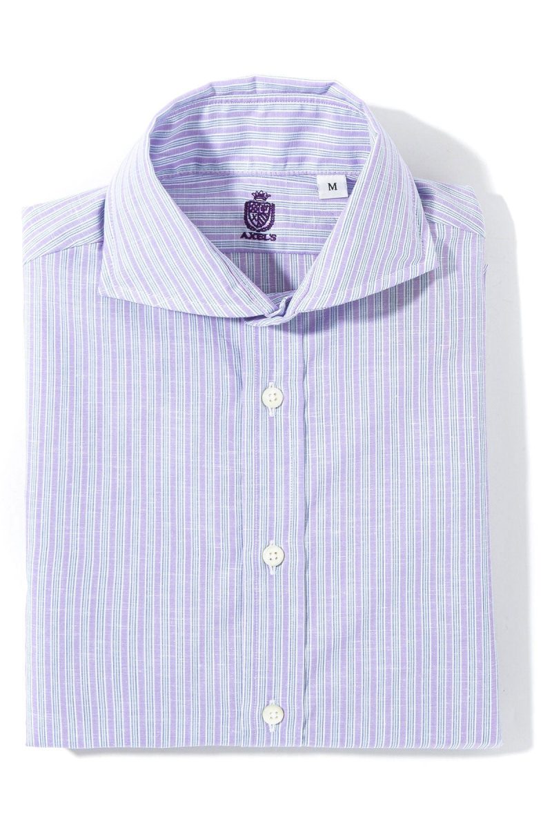 axels is taycan cotton linen shirt in purple mens shirts axels vail 39401824813290