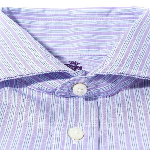 axels is taycan cotton linen shirt in purple mens shirts axels vail 39401824846058