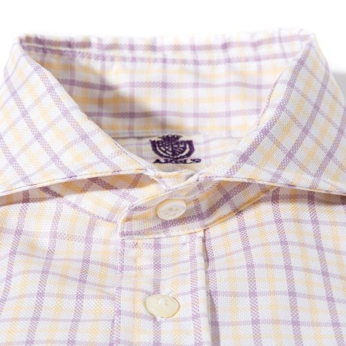 axels is thompson check in yellow and purple mens shirts axels vail 40236012798186