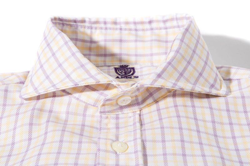 axels is thompson check in yellow and purple mens shirts axels vail 40236012798186