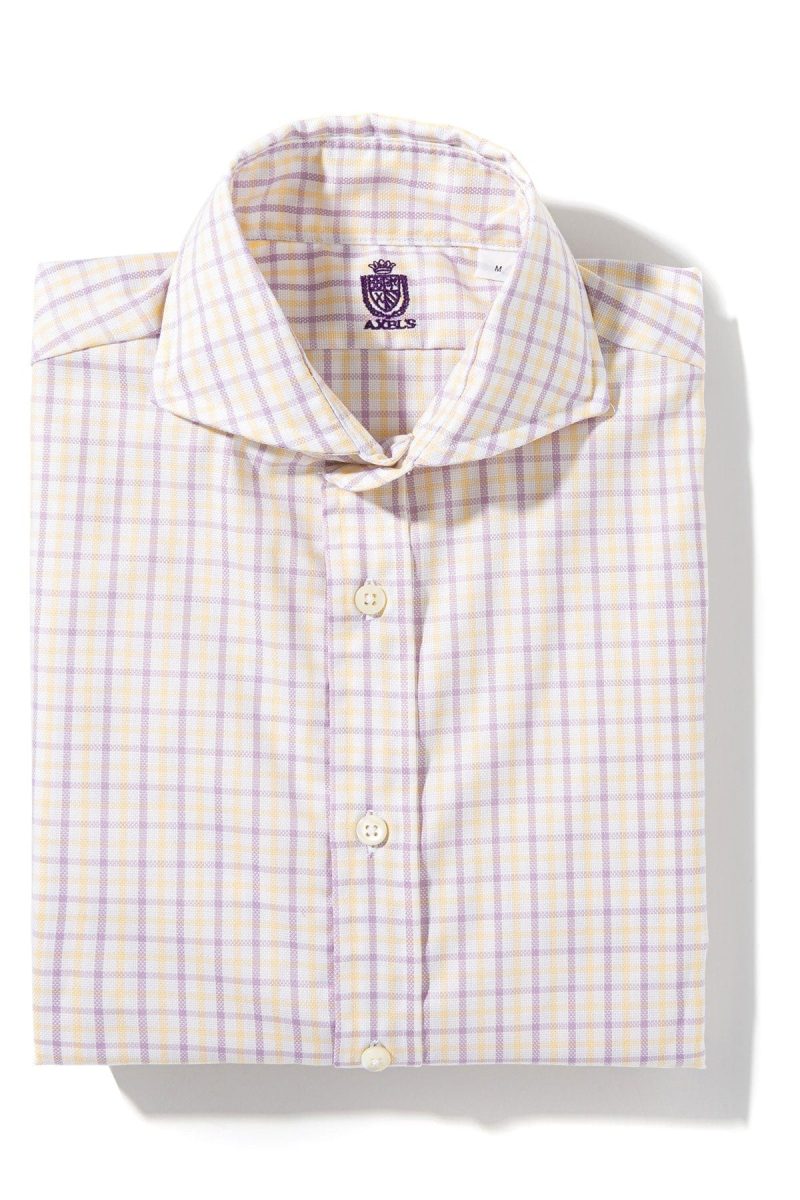 axels is thompson check in yellow and purple mens shirts axels vail 40236013224170