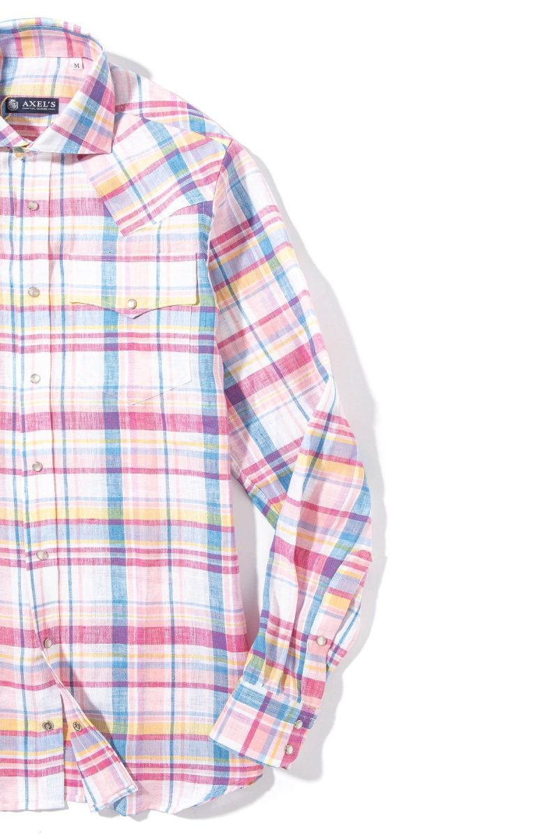 axels is western linen in pink and purple with yellow mens shirts axels vail 39894913614058