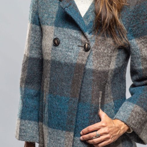 axels lexi dbl brstd plaid swing coat ladies outerwear cloth axels vail 40243412074730