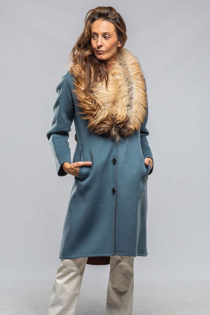 axels liana virgin wool coat in blue ladies outerwear cloth axels vail 40228945461482