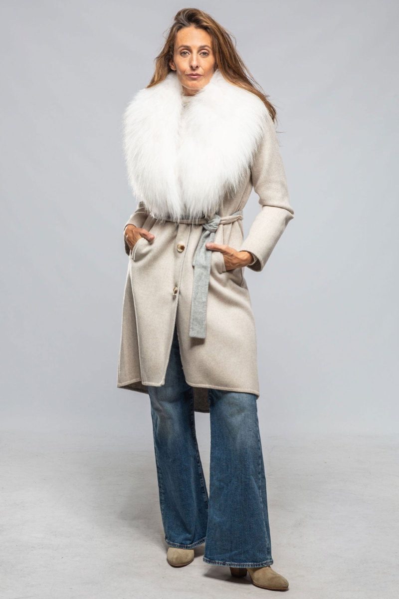 axels liana virgin wool coat in oatmeal ladies outerwear cloth axels vail 40243418071274