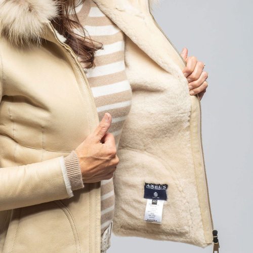 axels patricia shearling in palomino ladies outerwear shearling axels vail 40375797088490