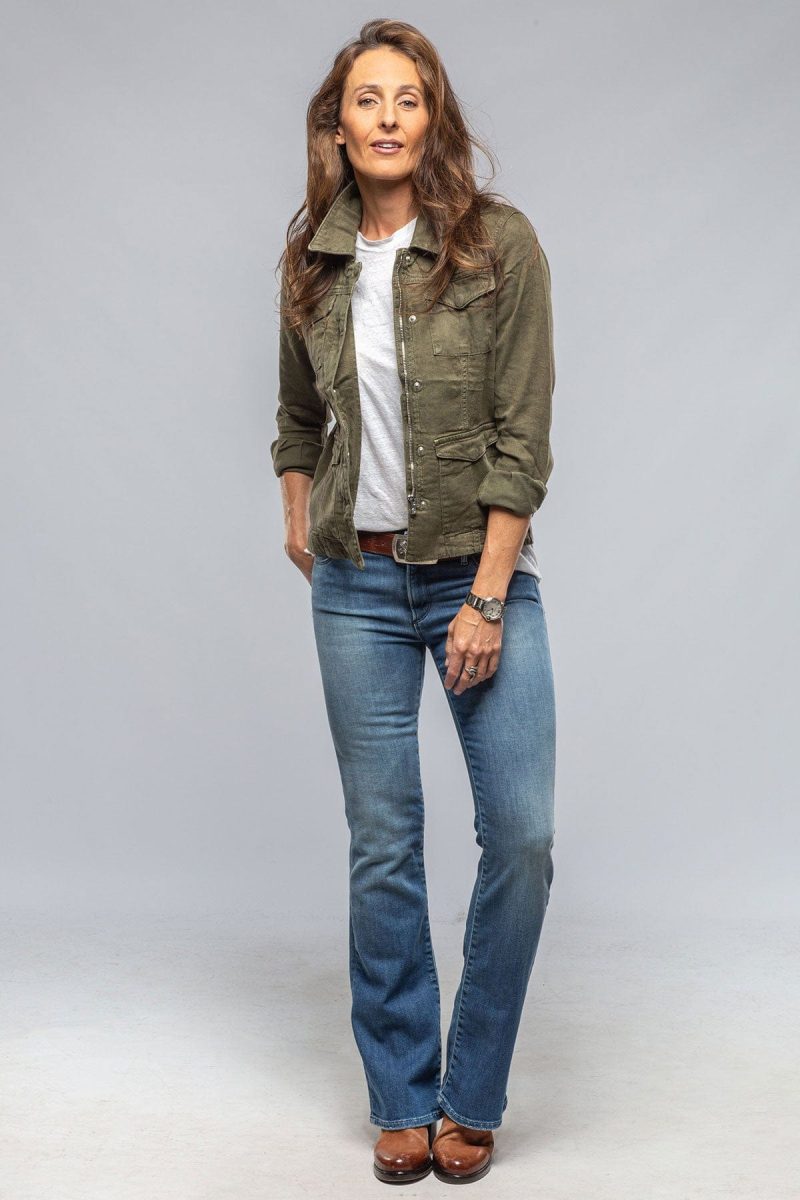 axels premium denim beale cotton linen jacket in army ladies outerwear cloth axels vail 40081033068778