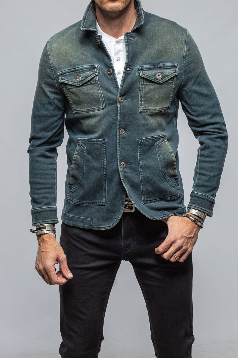 axels premium denim chase denim jacket in cactus mens outerwear overshirts axels vail 40526926086378