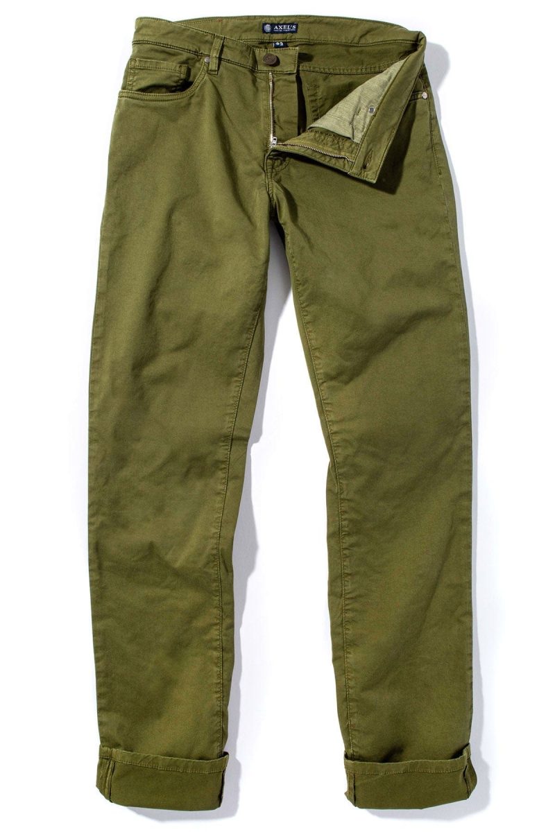 axels premium denim flagstaff performance denim in avocado mens pants 5 pocket axels vail 37775374713066