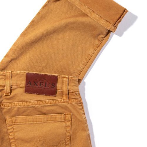 axels premium denim flagstaff performance denim in gold mens pants 5 pocket axels vail 37775413543146