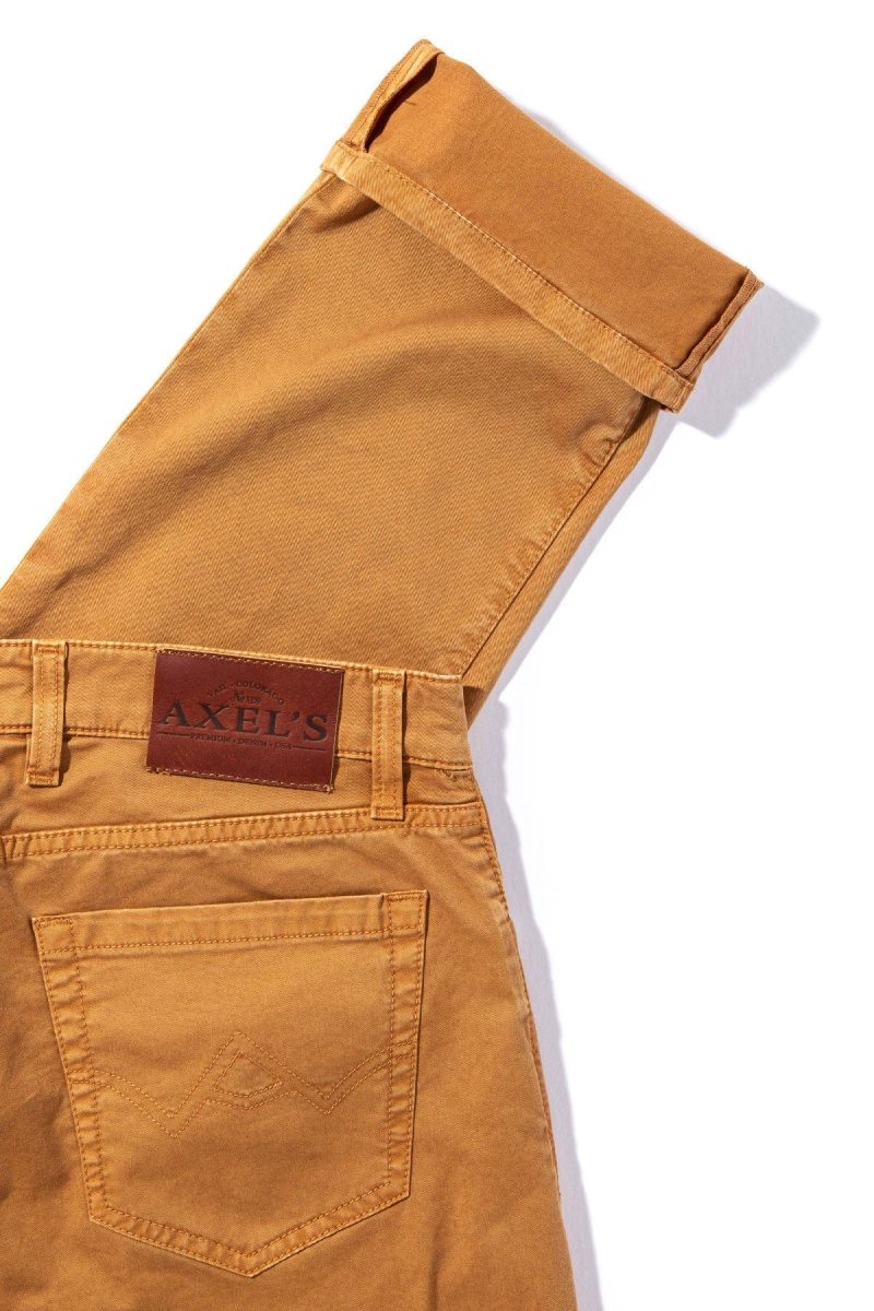 axels premium denim flagstaff performance denim in gold mens pants 5 pocket axels vail 37775413543146