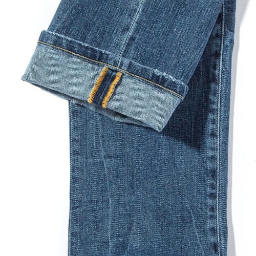 axels premium denim kingman denim with worn edges in mid blue mens pants 5 pocket axels vail 38990239432938