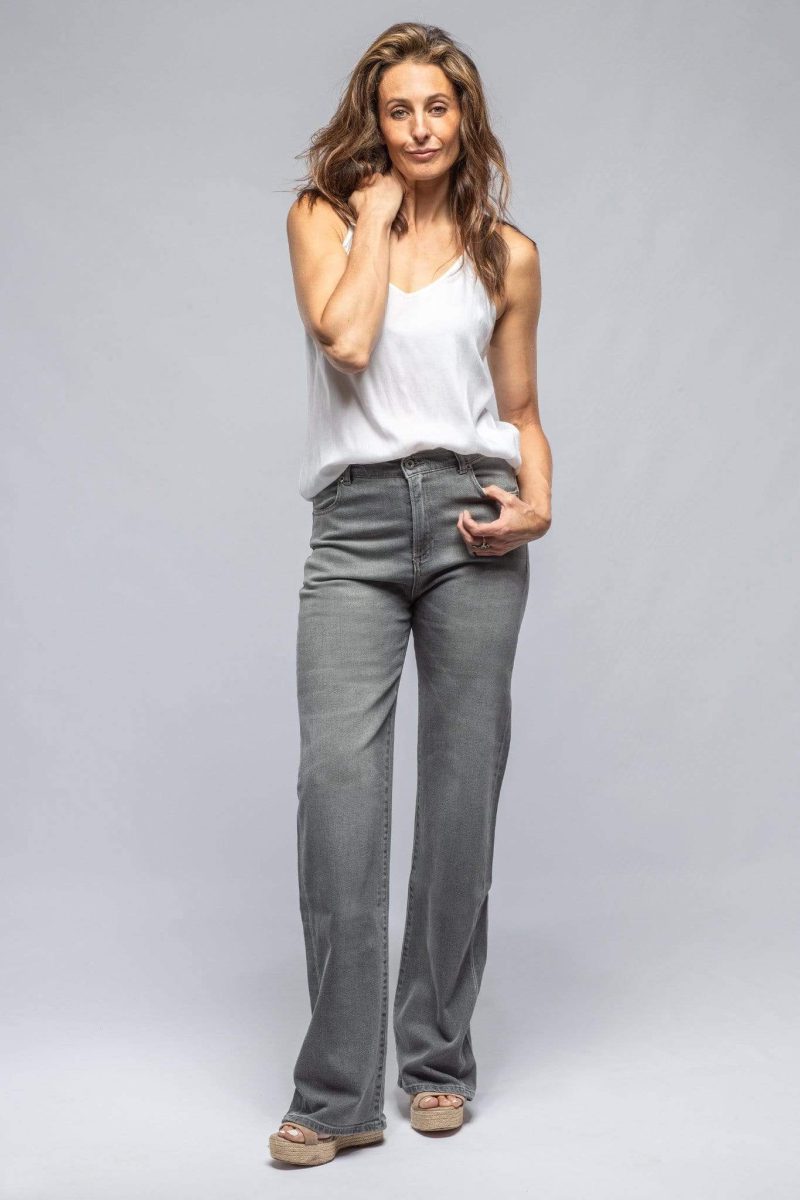 axels premium denim martina high rise wide leg jean in grey ladies pants jeans axels vail 30224858415293