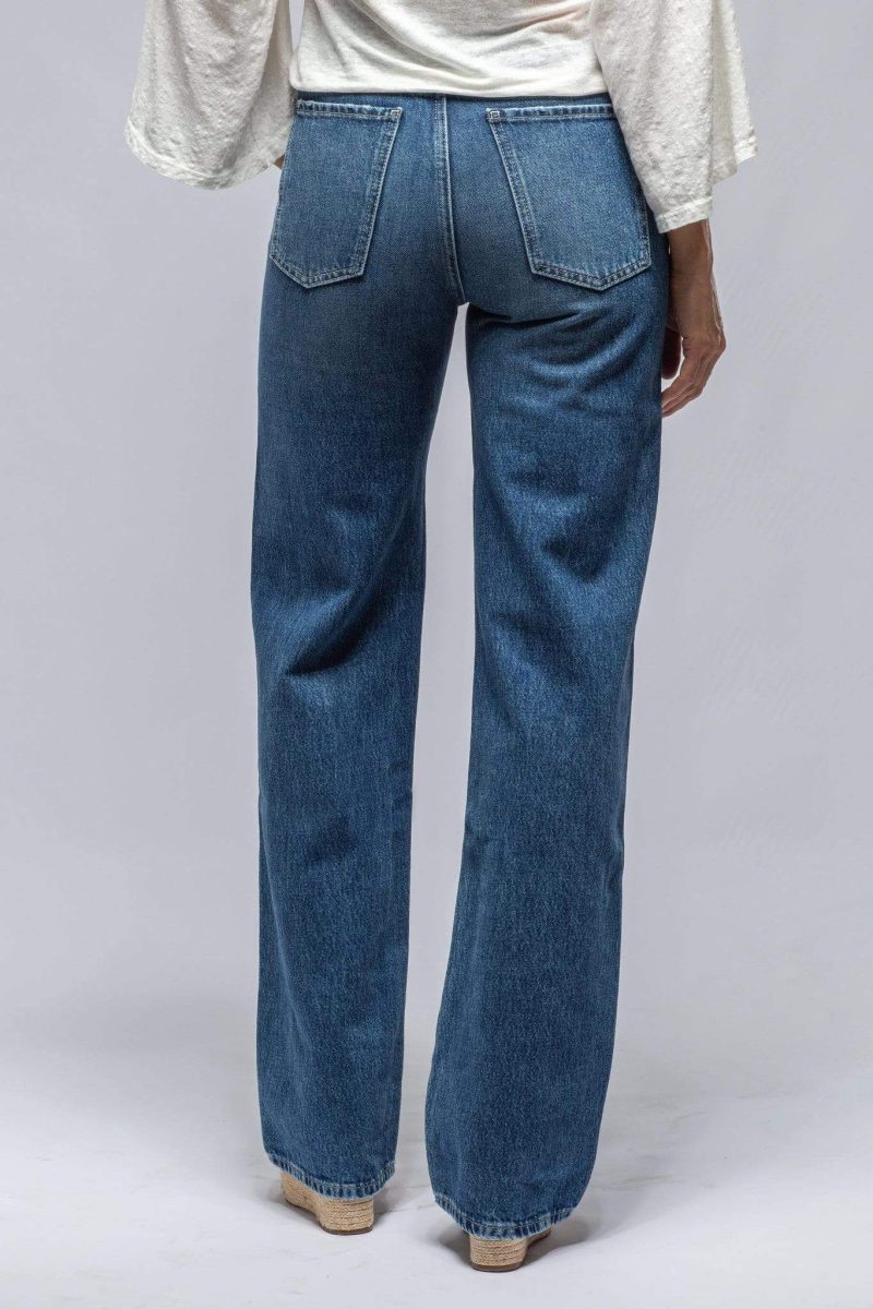 axels premium denim martina high rise wide leg jean in mid blue ladies pants jeans axels vail 30224548069565