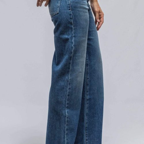 axels premium denim martina high rise wide leg jean in mid blue ladies pants jeans axels vail 30224738091197