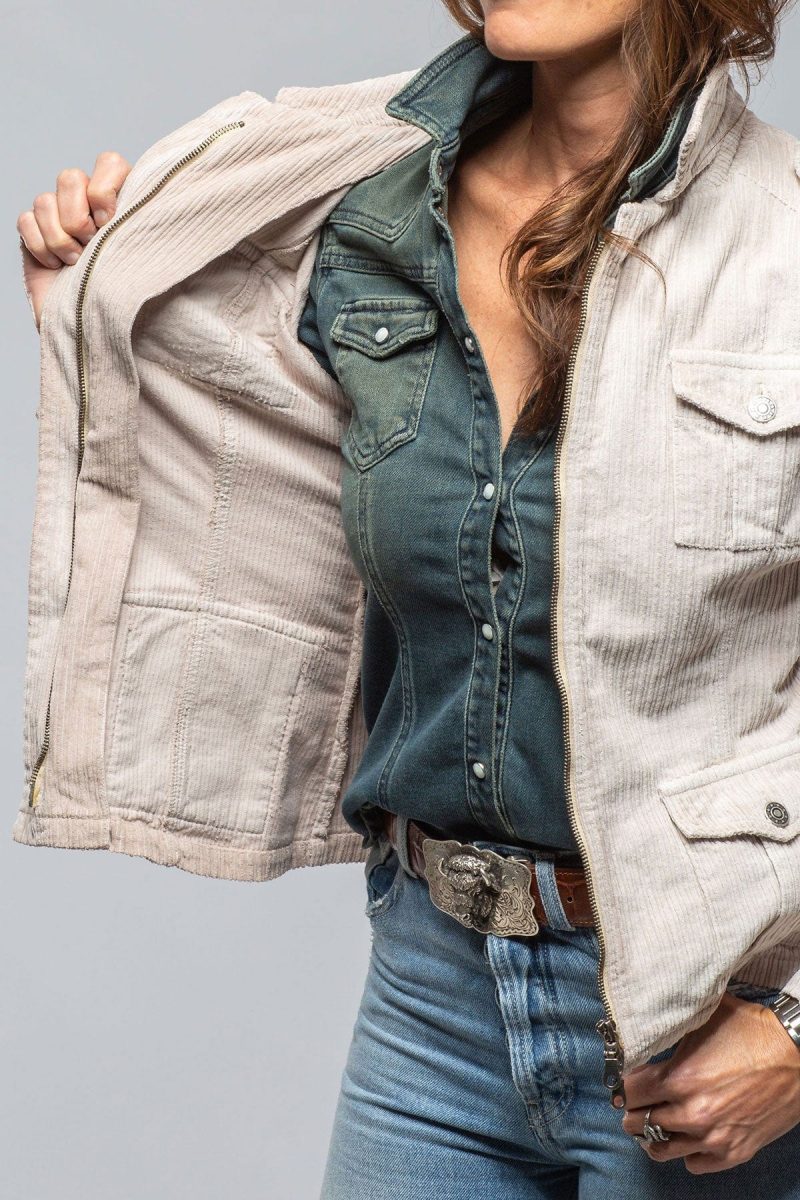 axels premium denim pagosa wide wale 4 pocket jkt in stone ladies outerwear cloth axels vail 40508516663530