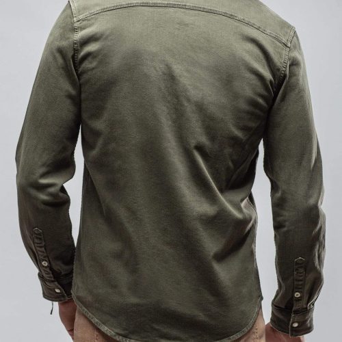 axels premium denim ranger denim snap shirt in army mens shirts axels vail 37292787826922