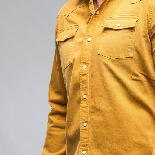 axels premium denim ranger denim snap shirt in curcuma mens shirts axels vail 38819075031274