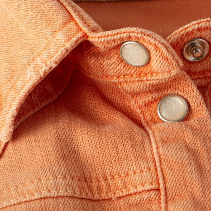 axels premium denim sweetwater denim shirt in tangerine ladies tops axels vail 37713070915818