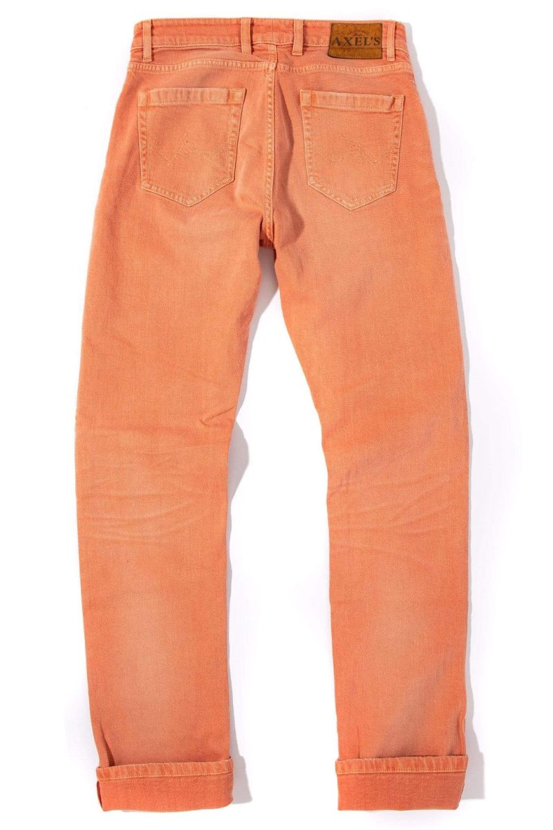 axels premium denim tucson colored denim in tangerine mens pants 5 pocket axels vail 29828760043709