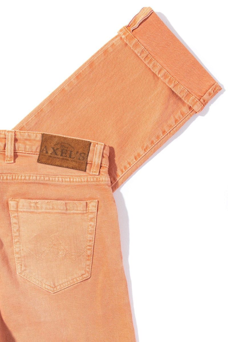 axels premium denim tucson selvedge denim in arancio mens pants 5 pocket axels vail 38816263799018