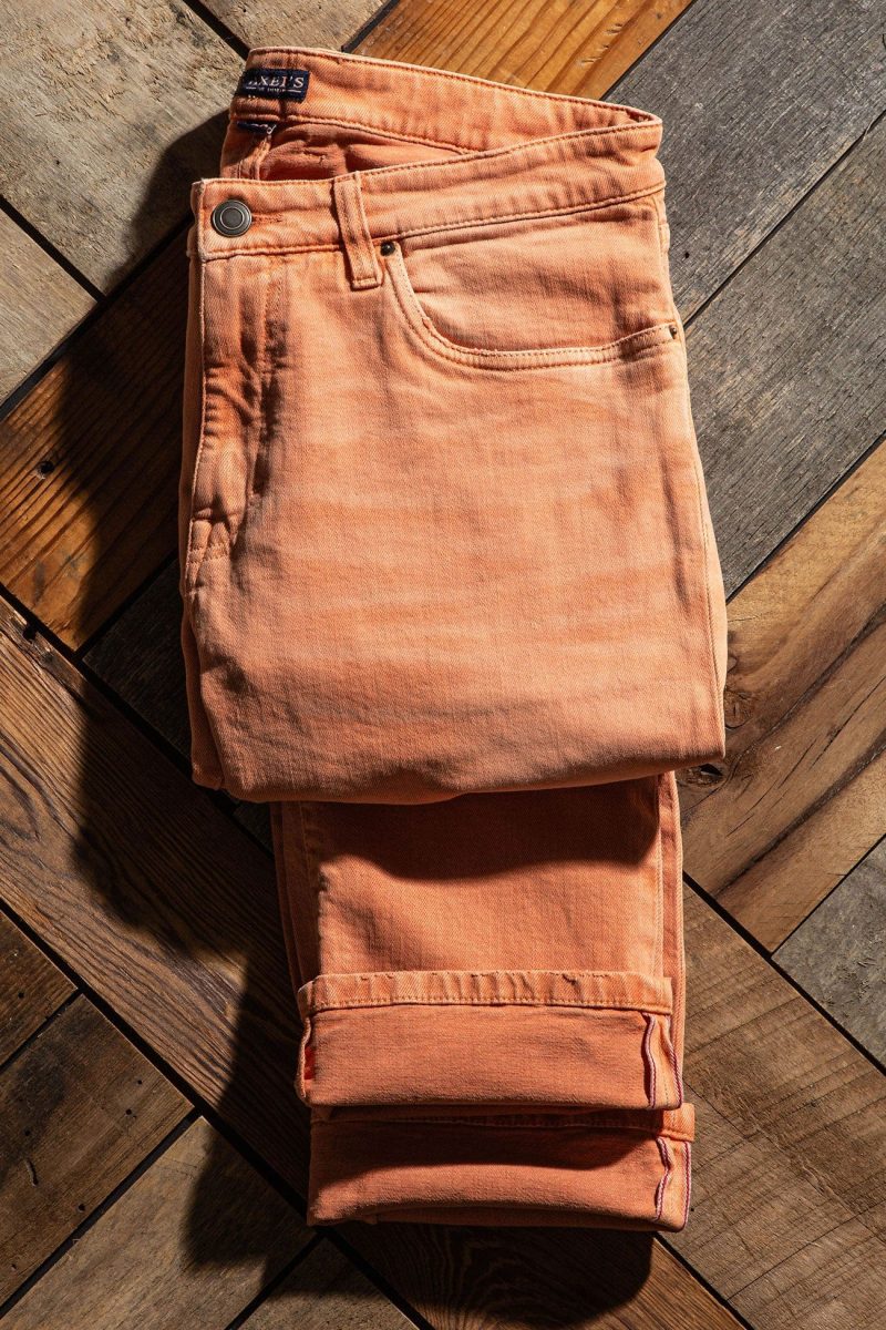 axels premium denim tucson selvedge denim in arancio mens pants 5 pocket axels vail 40059275182314