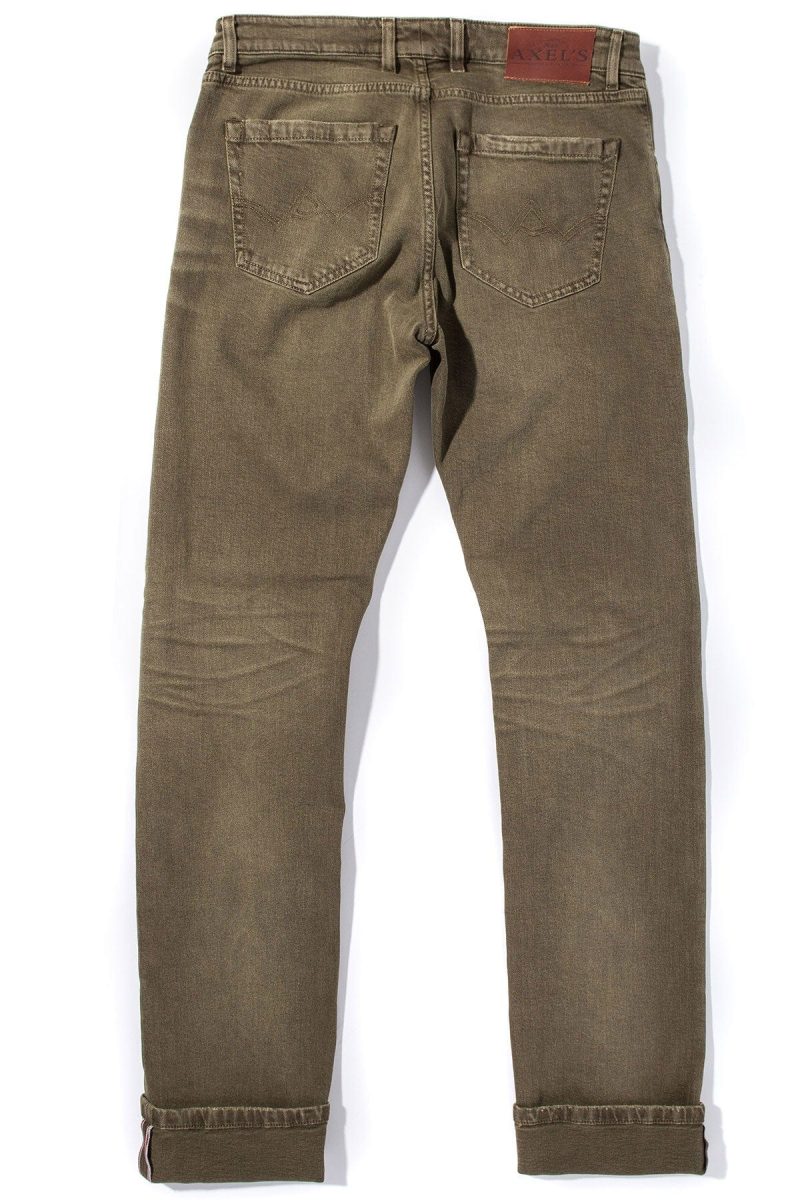 axels premium denim tucson selvedge denim in army mens pants 5 pocket axels vail 37502596055274