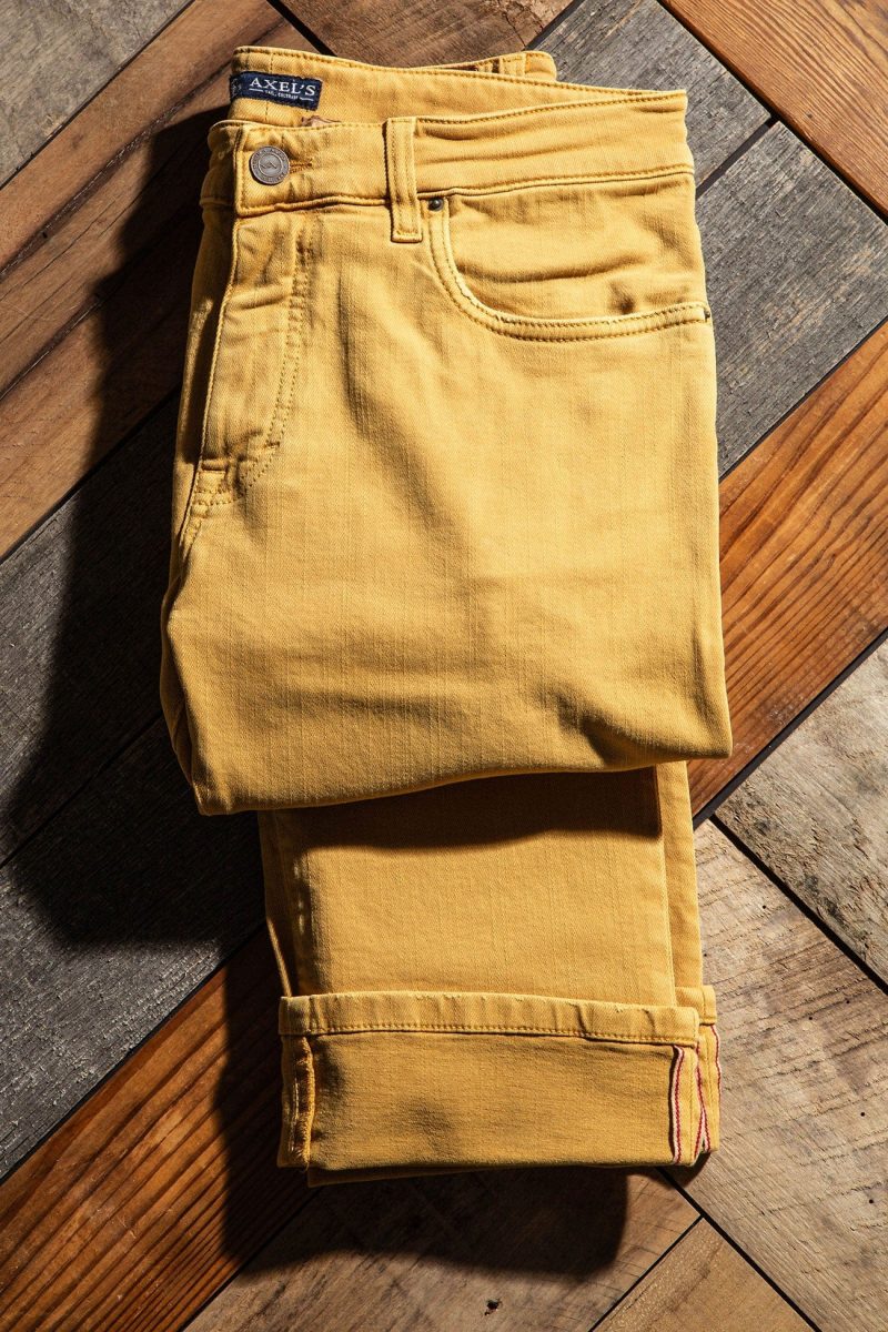 axels premium denim tucson selvedge denim in girasole mens pants 5 pocket axels vail 40059277639914