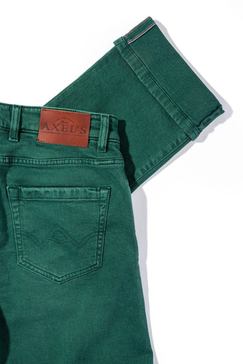 axels premium denim tucson selvedge denim in green mens pants 5 pocket axels vail 38609827201258