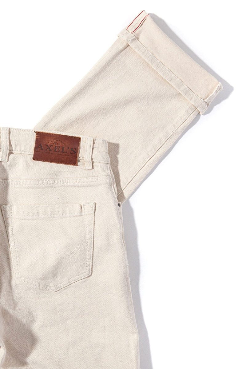 axels premium denim tucson selvedge denim in off white mens pants 5 pocket axels vail 39091709083882