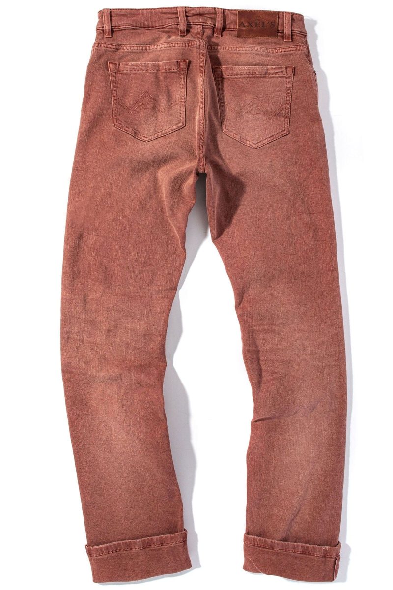 axels premium denim tucson selvedge denim in terracotta mens pants 5 pocket axels vail 39091706101994