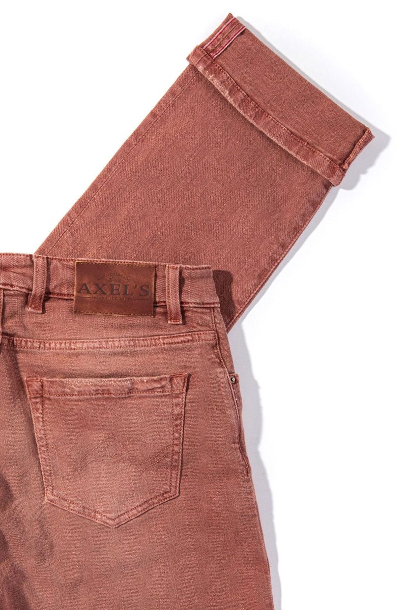 axels premium denim tucson selvedge denim in terracotta mens pants 5 pocket axels vail 39091706200298