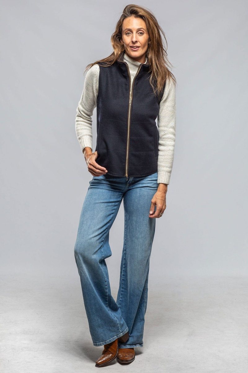 axels simi vest in navy ladies outerwear cloth axels vail 40228944642282