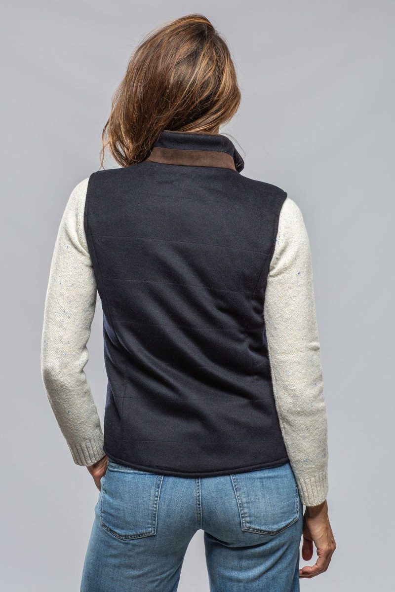 axels simi vest in navy ladies outerwear cloth axels vail 40228944707818