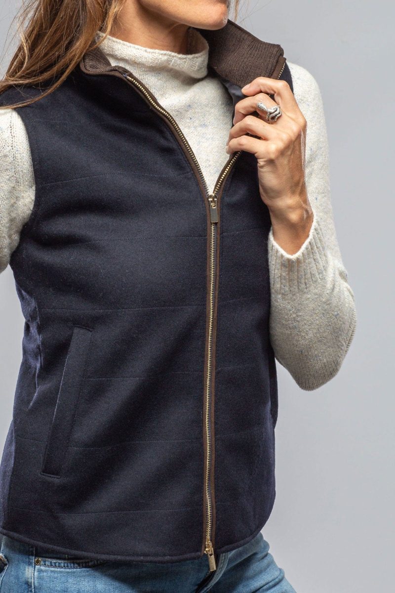 axels simi vest in navy ladies outerwear cloth axels vail 40228944871658