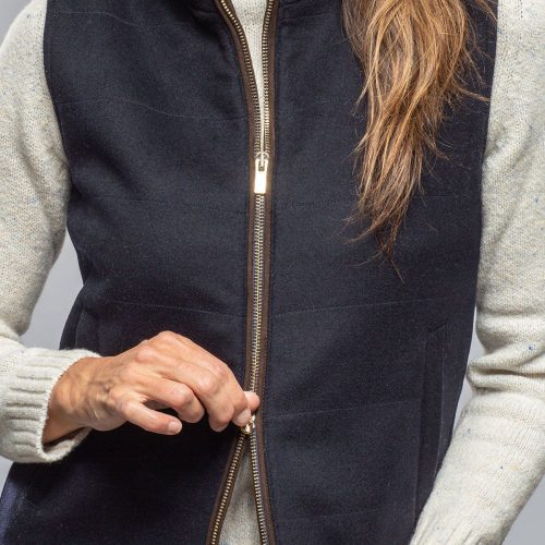 axels simi vest in navy ladies outerwear cloth axels vail 40228944969962