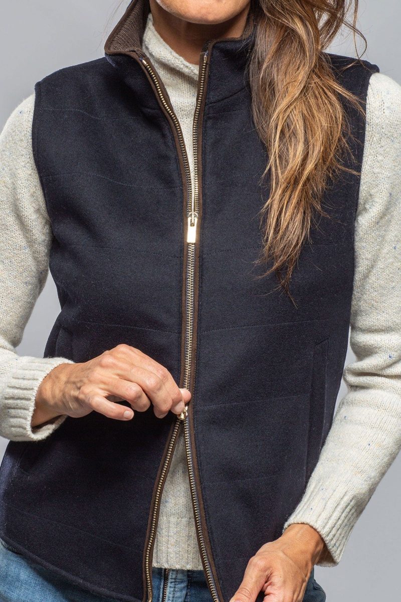 axels simi vest in navy ladies outerwear cloth axels vail 40228944969962