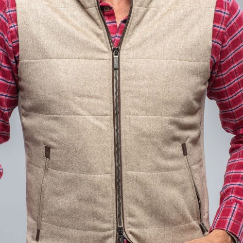 baldassari alba cashmere vest in beige mens outerwear cloth axels vail 39380265009386