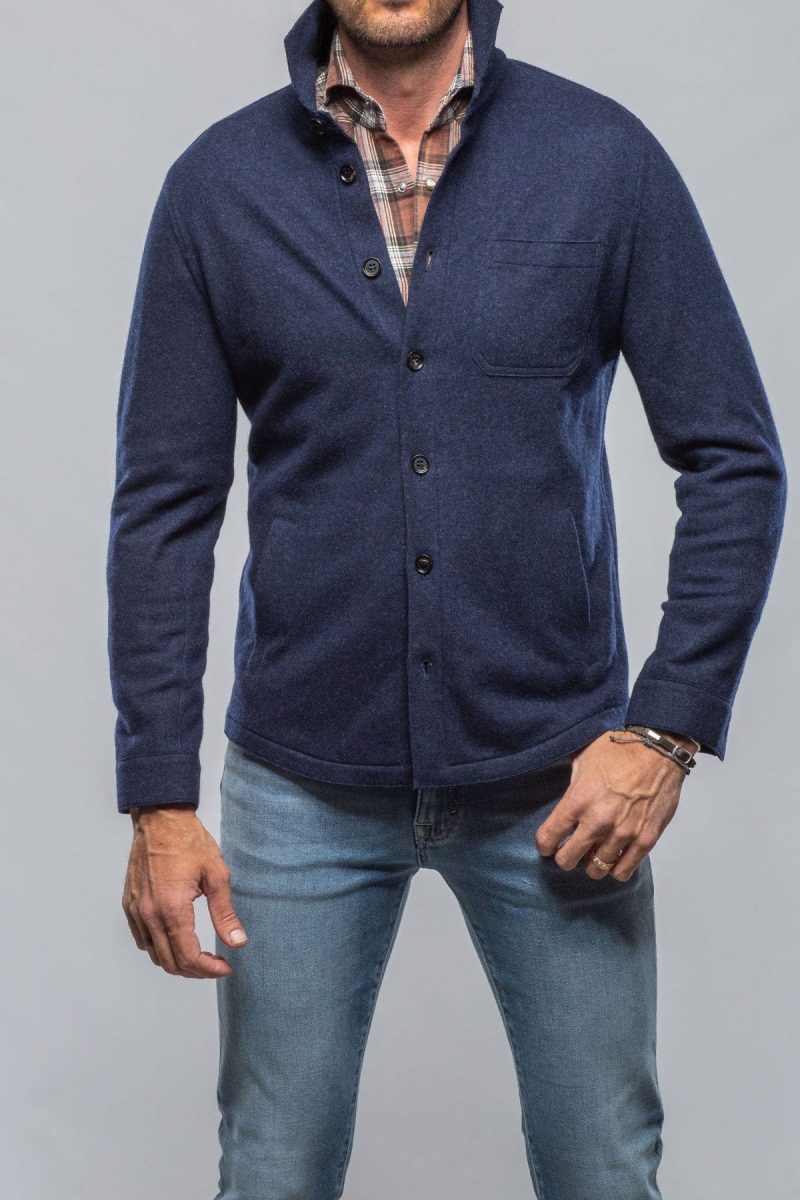 baldassari sooter cashmere shirt in blueprint mens sweaters axels vail 40391598473450