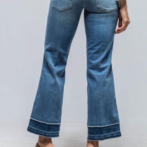 cambio francesca cropped dbl hem detail in mid blue ladies pants jeans axels vail 39785783066858