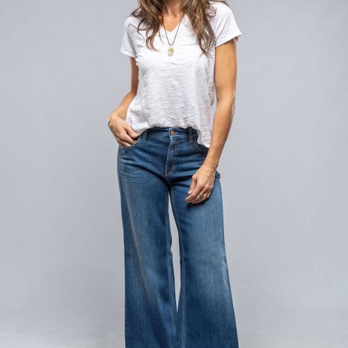 cambio palazzo jean in mid wash blue ladies pants jeans axels vail 39751504625898