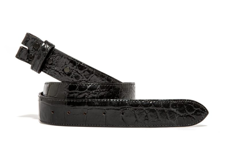 chacon black alligator classic strap belts and buckles belts axels vail 28211230310589