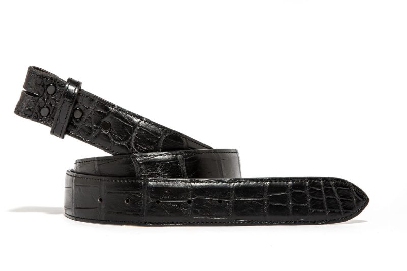 chacon black alligator matte strap belts and buckles belts axels vail 28211202228413